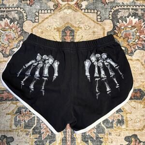 Ghost Papa V Skeleton Mini Booty Shorts Size Small Ghost Mane Merch Grunge Emo